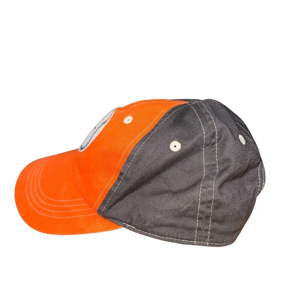 Nike Baseball Cap Kids Boys Pre-Owned Hat Orange Grey White‎ Embroidered Swoosh